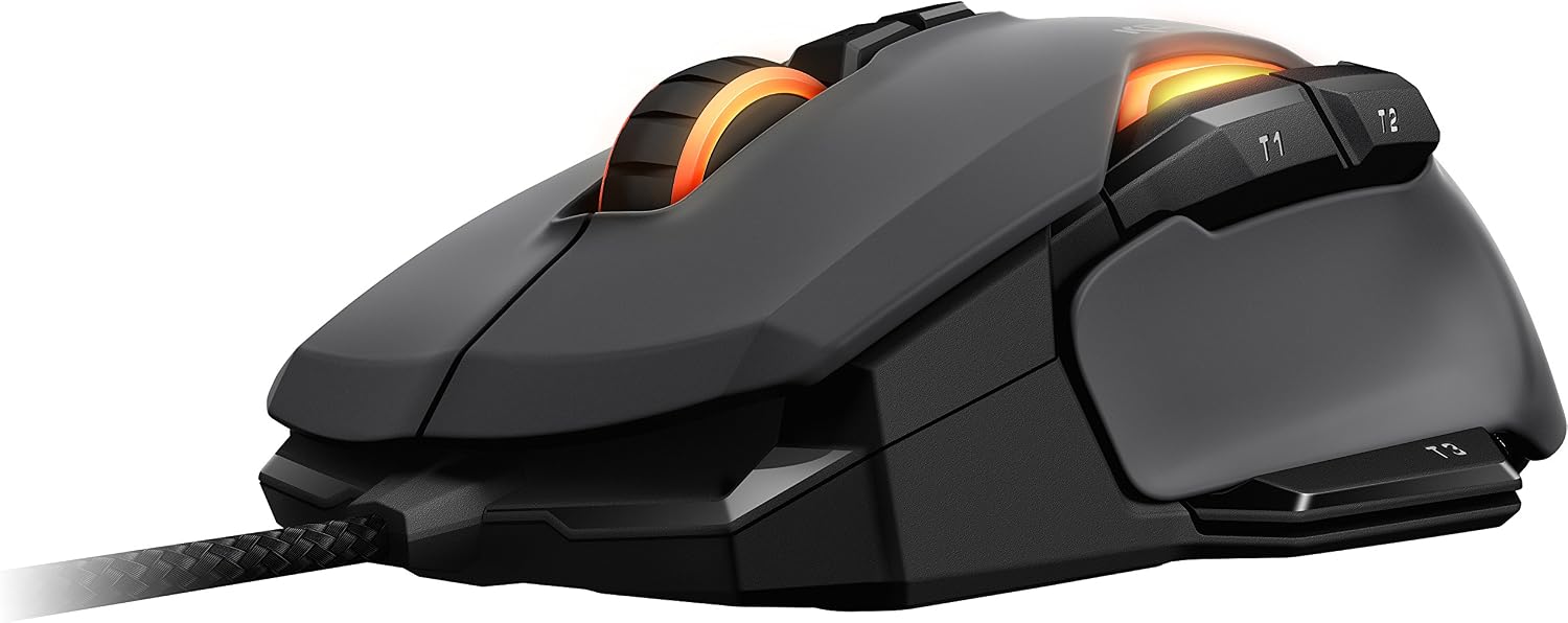ROCCAT KONE AIMO - RGBA Smart Customization Gaming Mouse, Grey