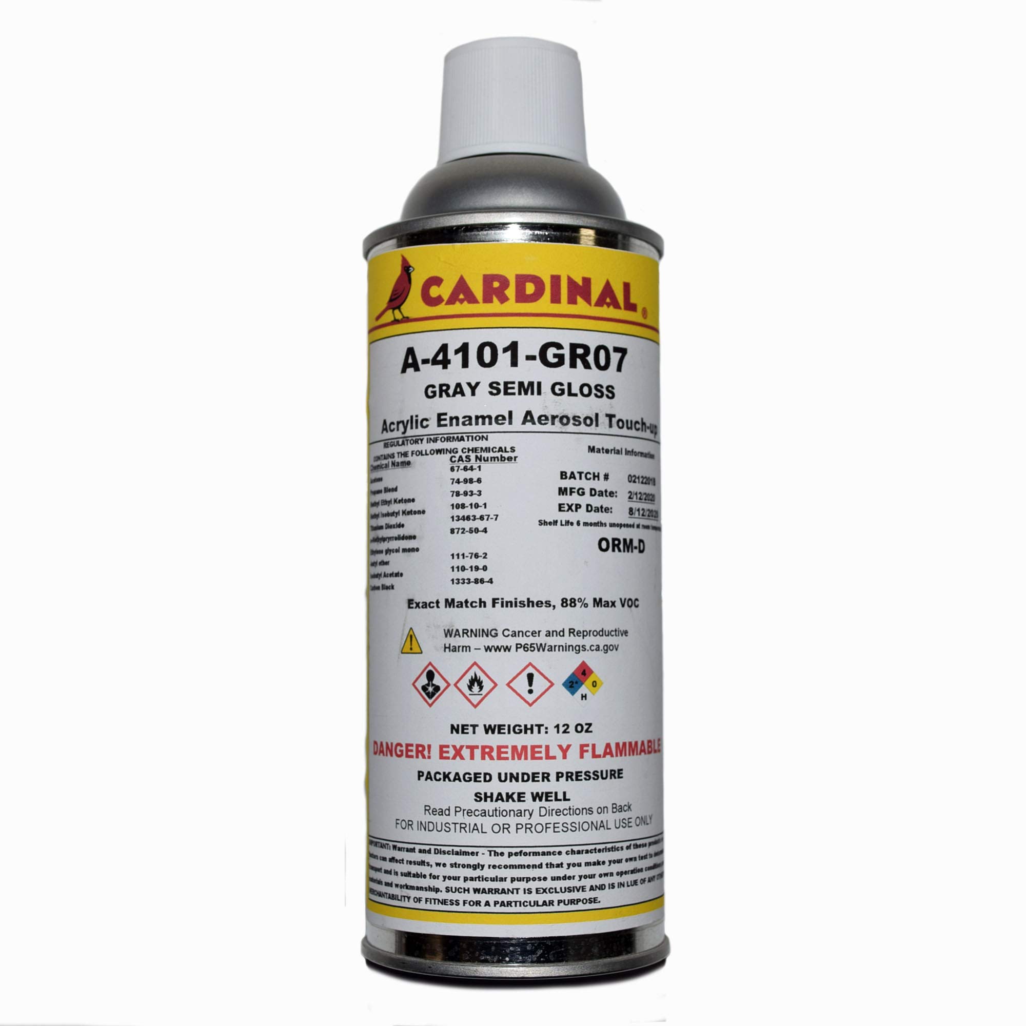 Cardinal Paint A4101 GR07 - GRAY SEMI GLOSS POWDER COAT SPRAY
