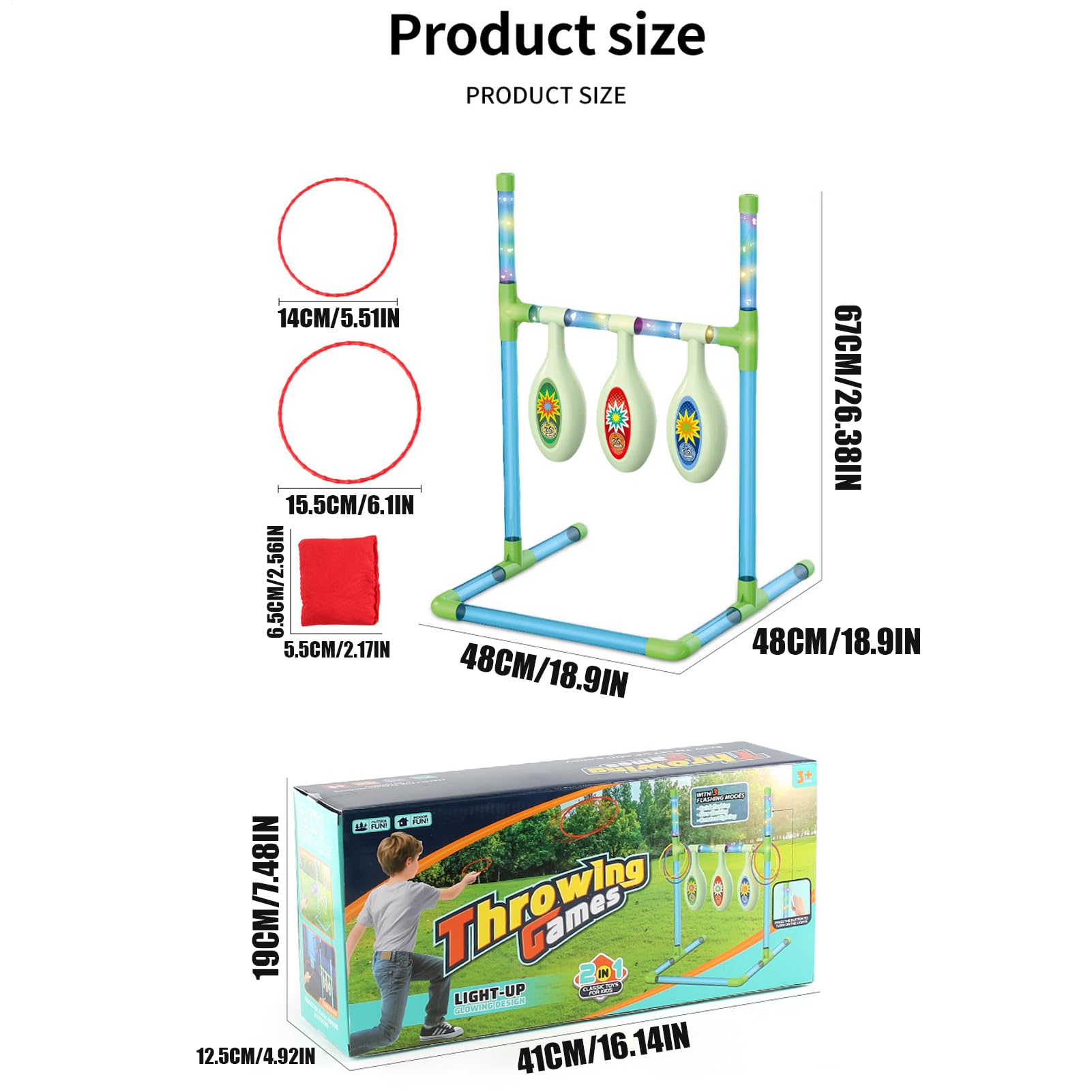 Wurfspiel – Komplettes Aufbewahrungs-Set – Wurfsäcke für Kinder | für Outdoor, Hof, Garten, Park, Sport, Party, Erwachsene, Jungen und Mädchen
