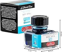 Vista 5 de Tinta para pluma estilográfica Herbin - Botella de 30 ml - Bleu Azur
