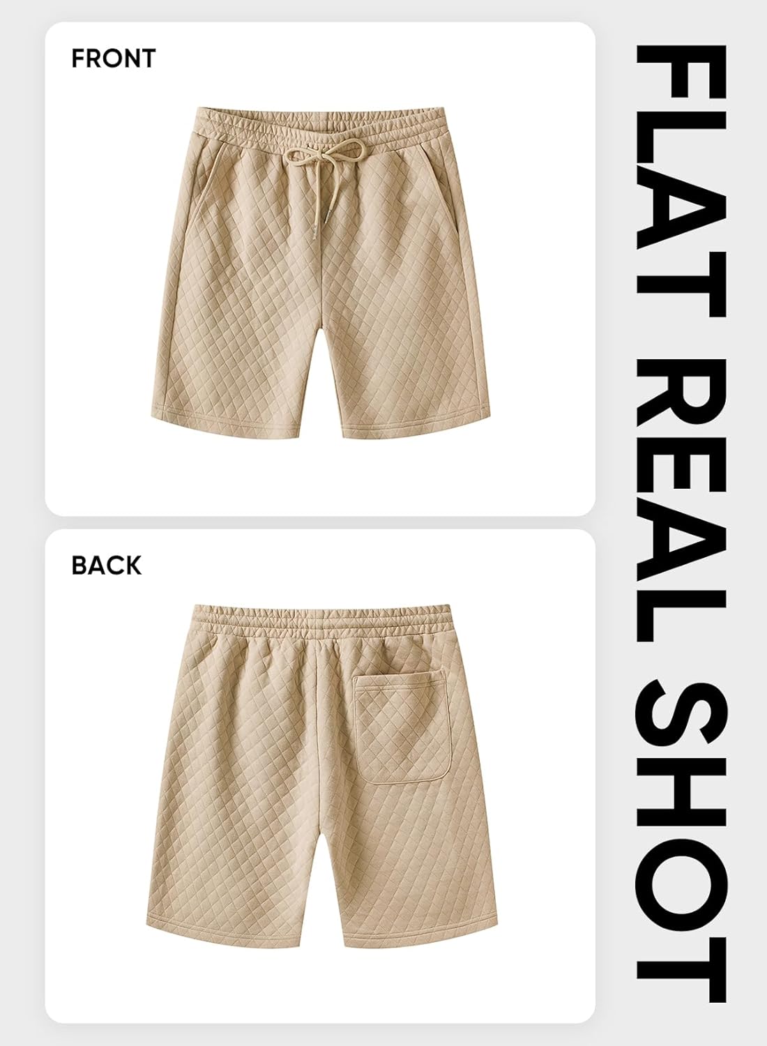 JMIERR Mens Casual Sweat Shorts Drawstring Summer Beach Stretch Quilted Shorts Workout Running - Image 8