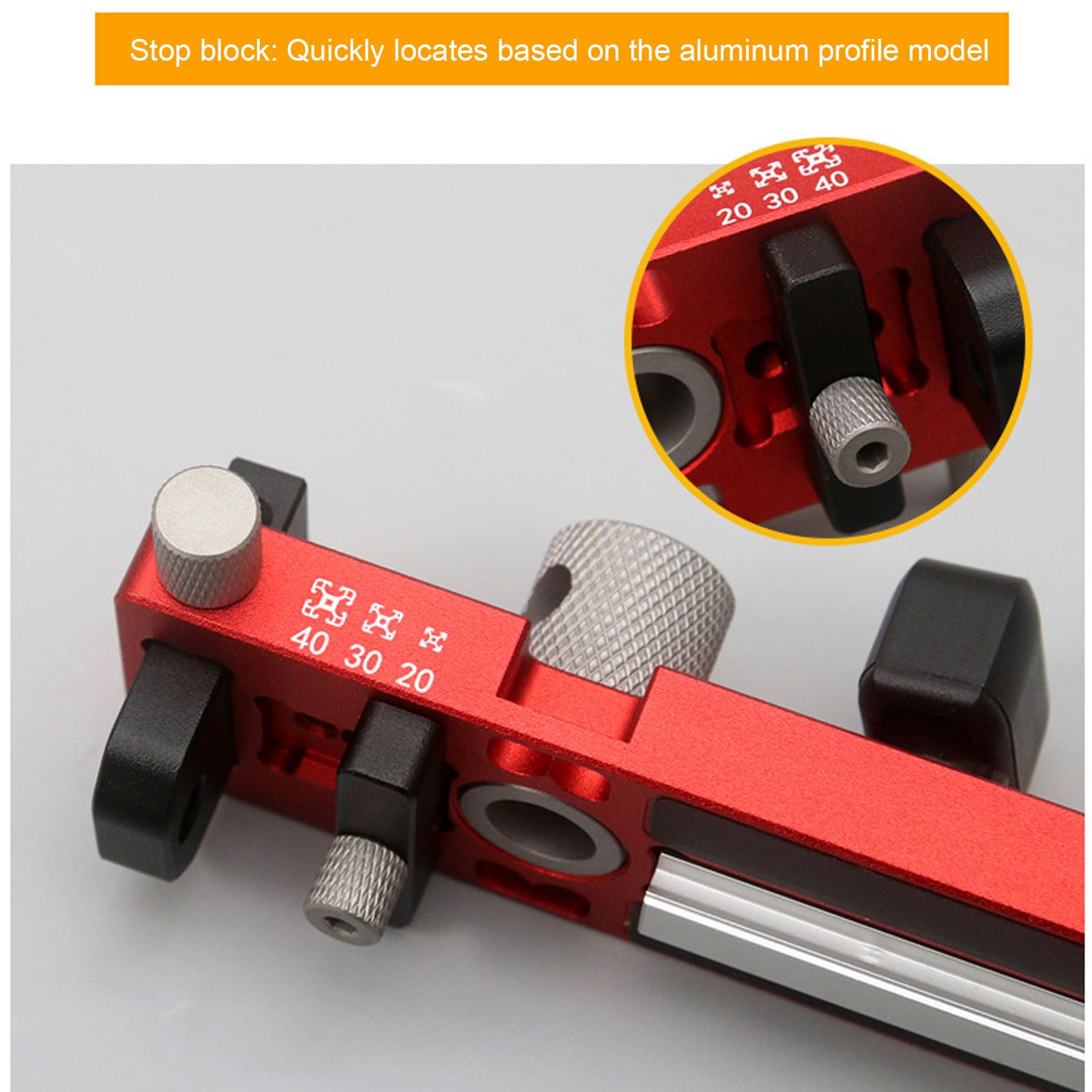 Generic Zestaw Lokalizatora wierteł do Profili Aluminiowych Mocny Stop Aluminium CNC z Akcesoriami do Obróbki Drewna i Wiercenia Profili Aluminiowych 20 30 40 Mm