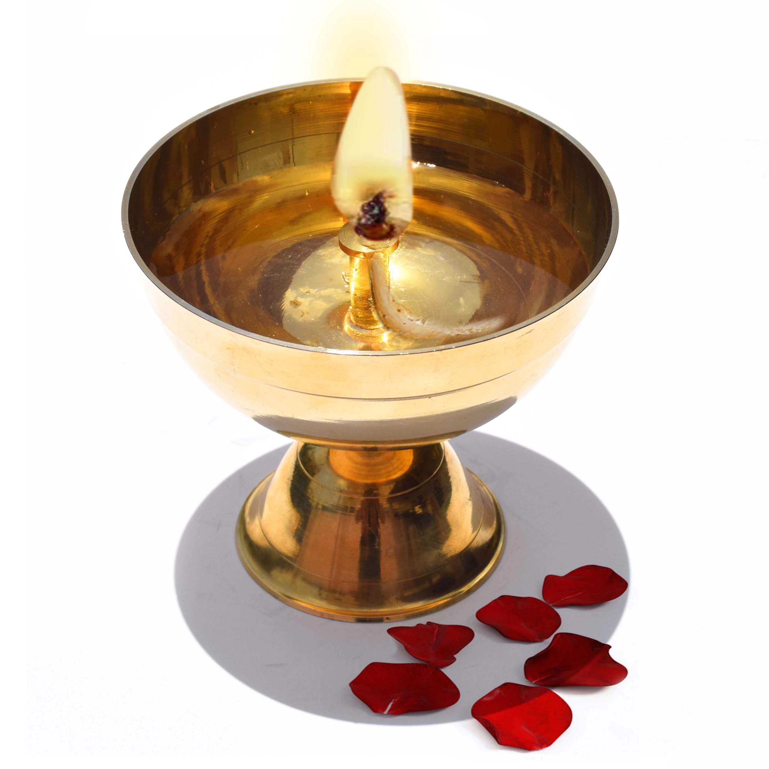 Pure Source India 2.5 inches Akhand Jyoti Puja Diya, Traditional Brass Oil Lamp, Pooja Dia for Mandir, Used in Home Festivals Like Diwali, Dussehra, etc. (B0D73QPR4M) Amazon Price History, Amazon Price Tracker