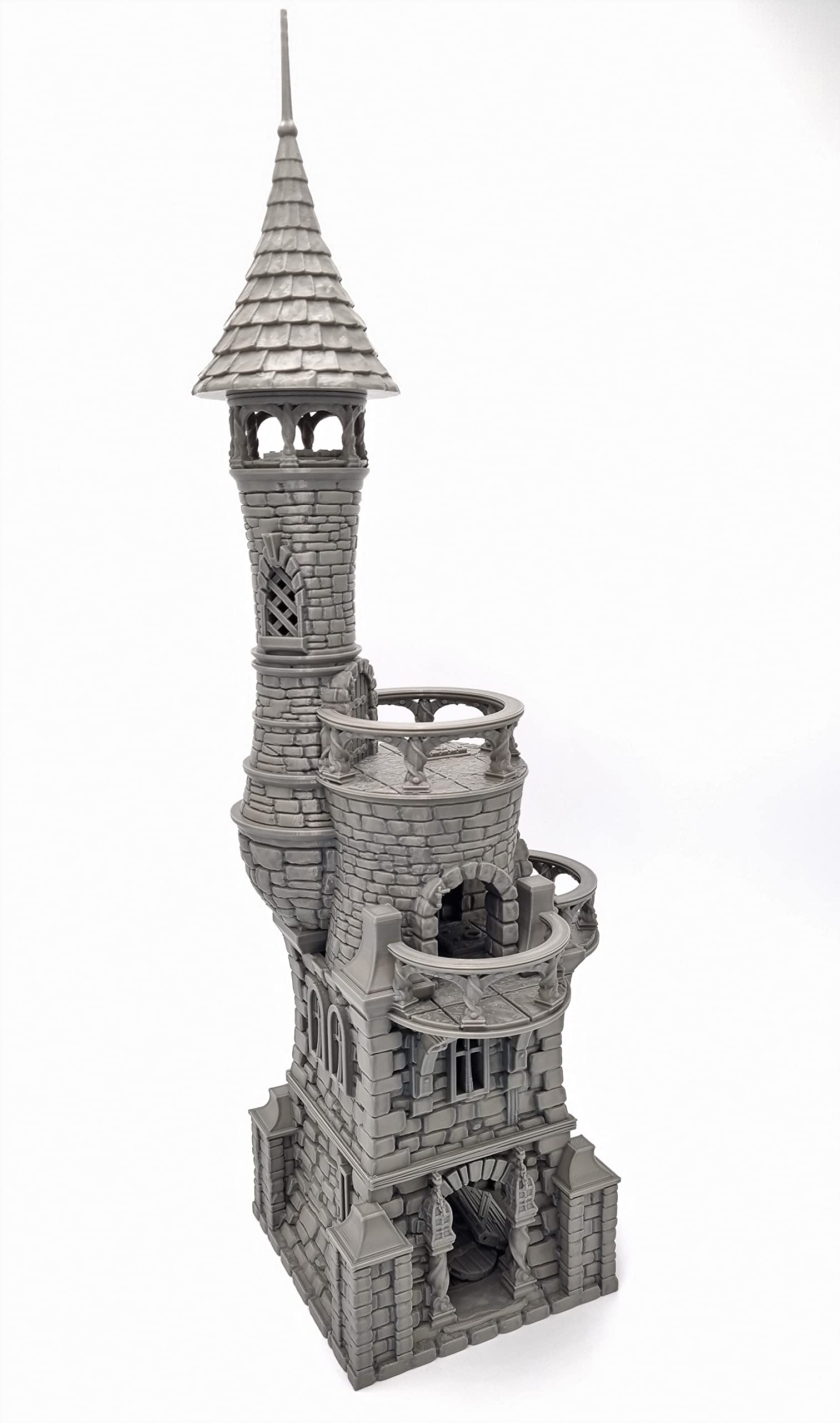 QP3D - Casa Raven Torre - Fantasy Building Piano Palcoscenico per Tavolo e RPG 28-32mm Miniatura Wargame Props DnD D & D, 3D Stampato e Verniciabile