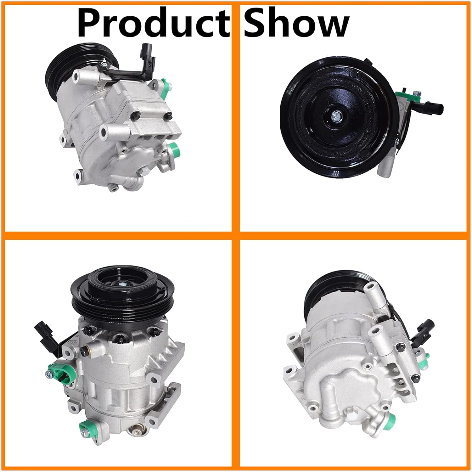 waltyotur AC Compressor with Clutch Replacement for Accent 1.6L 2006-2009 CO 10925C