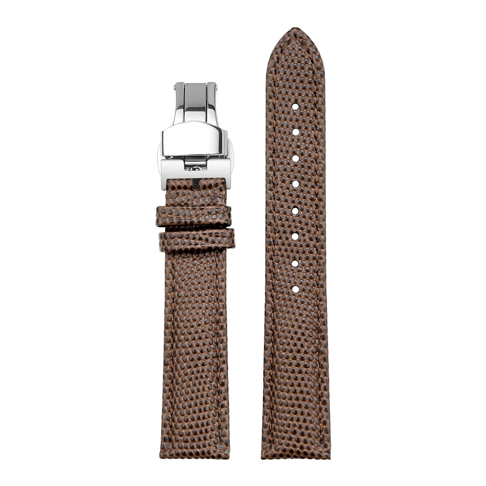 Genérico NASUNJIA Correa De Reloj Cuero Con Textura Lagarto, Correa Hebilla For Mujer, 12/14/15/16/18/19/20/21/22 Mm