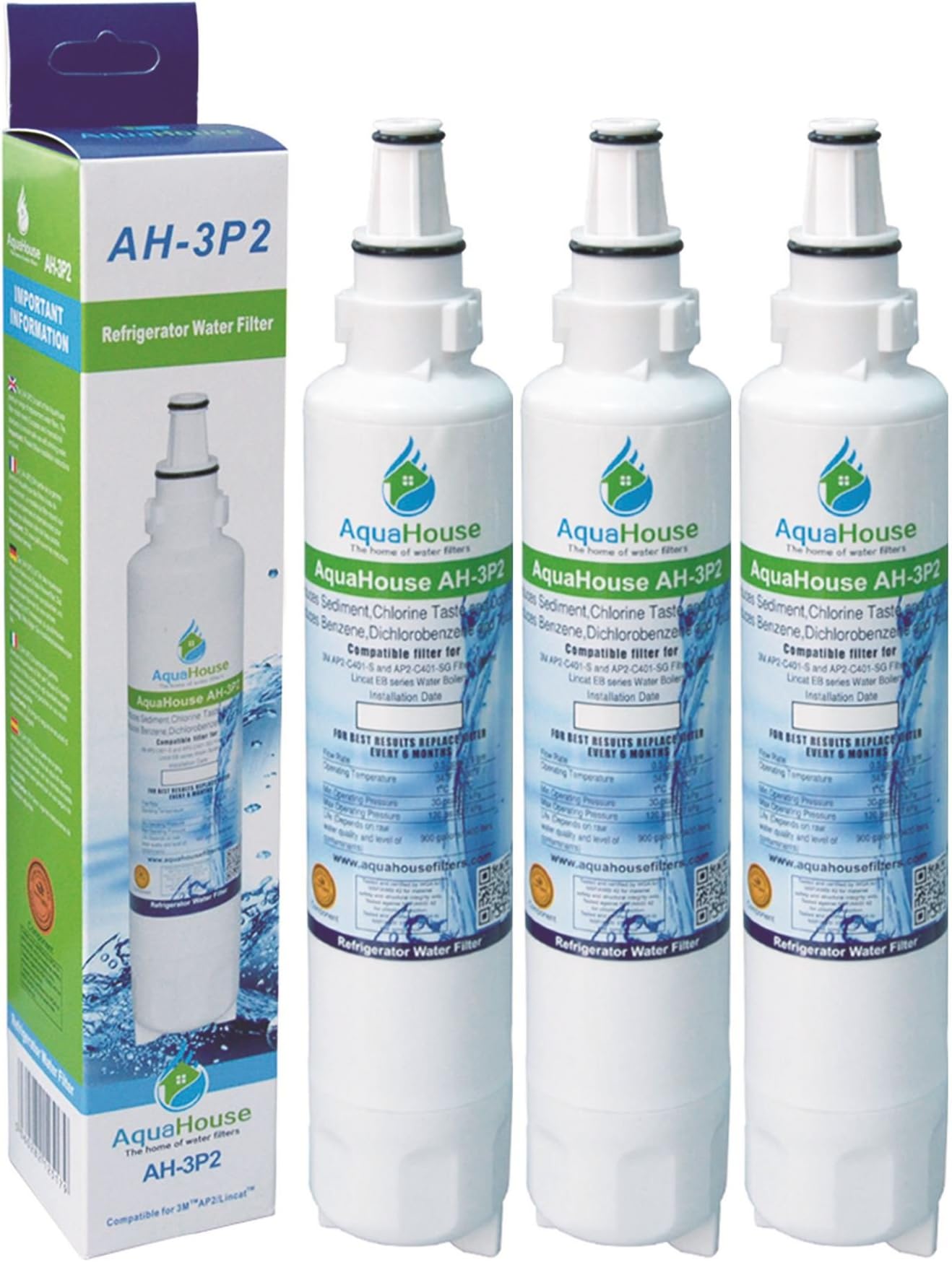AH-3P2 Compatible Water Boiler Filter for Lincat FC02, Burco ARK109, AP2-C401-SG, 47-915403 (3 Pack)