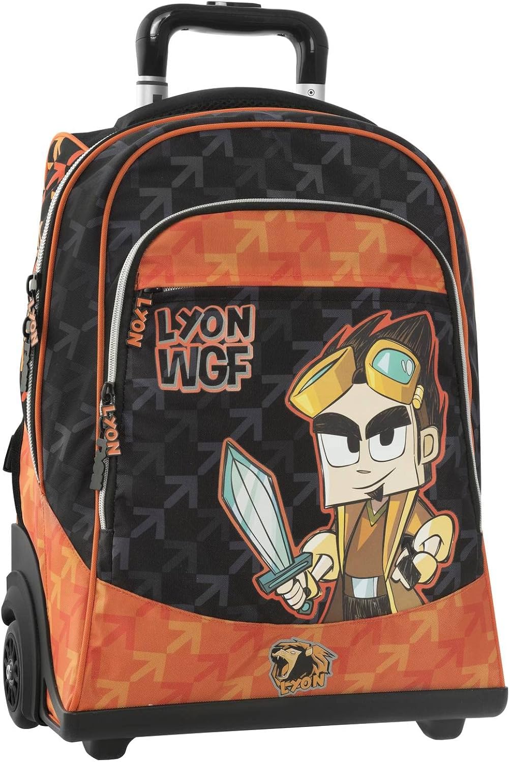 LYON GAMER Zaino Organizzato Trolley Premium Wgf Originale 66996, Arancione LYON GAMER Zaino Organizzato Trolley Premium Wgf Originale 66996, Arancione