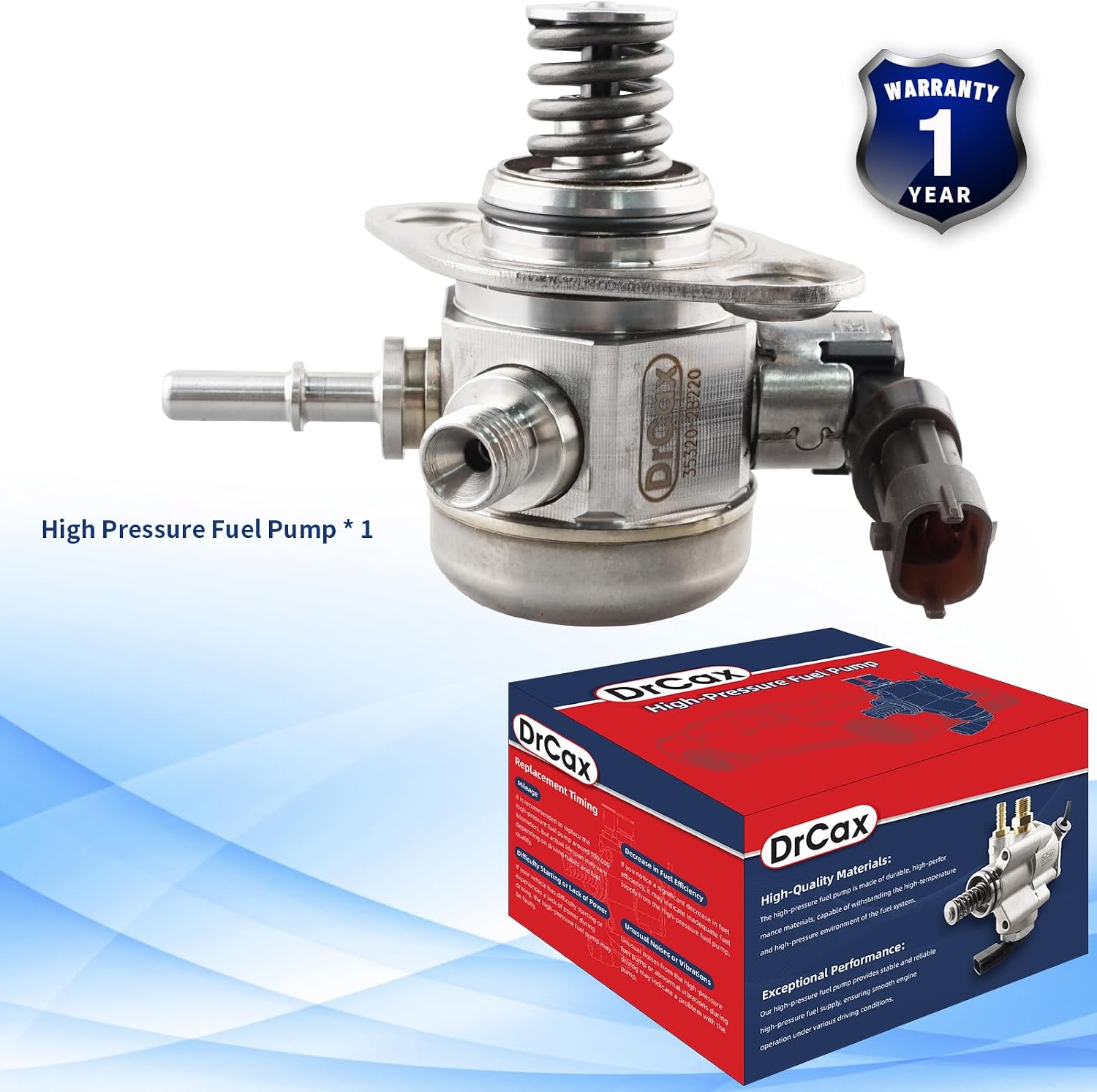 High Pressure Fuel Pump 35320-2B220 Compatible with Hyundai Sonata Accent Tucson Veloster Kia Optima Forte Rio 1.6L L4 Replace GDP404 HM10054