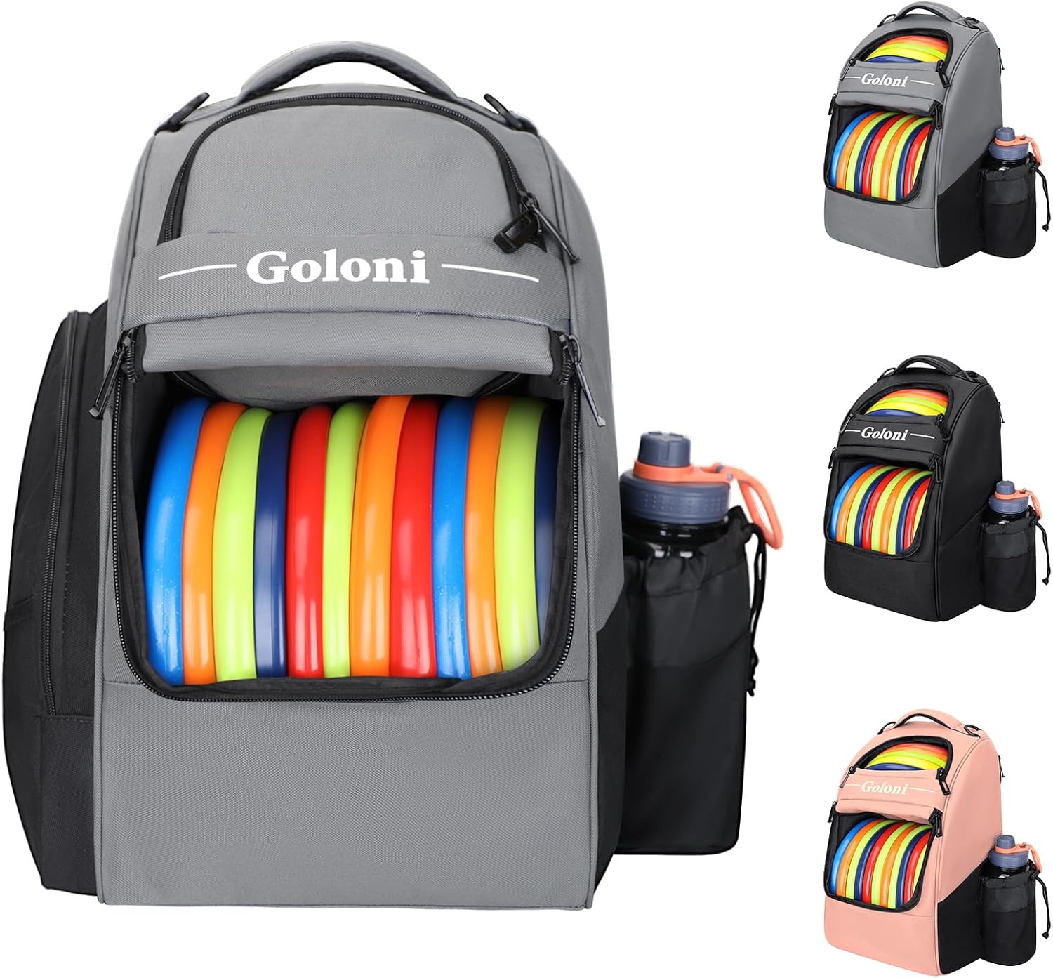 Disc Golf Bag Holds 23+ Discs,Durable Disc Golf Backpack with cooler compartment,Large Capacity Frisbee Bags
