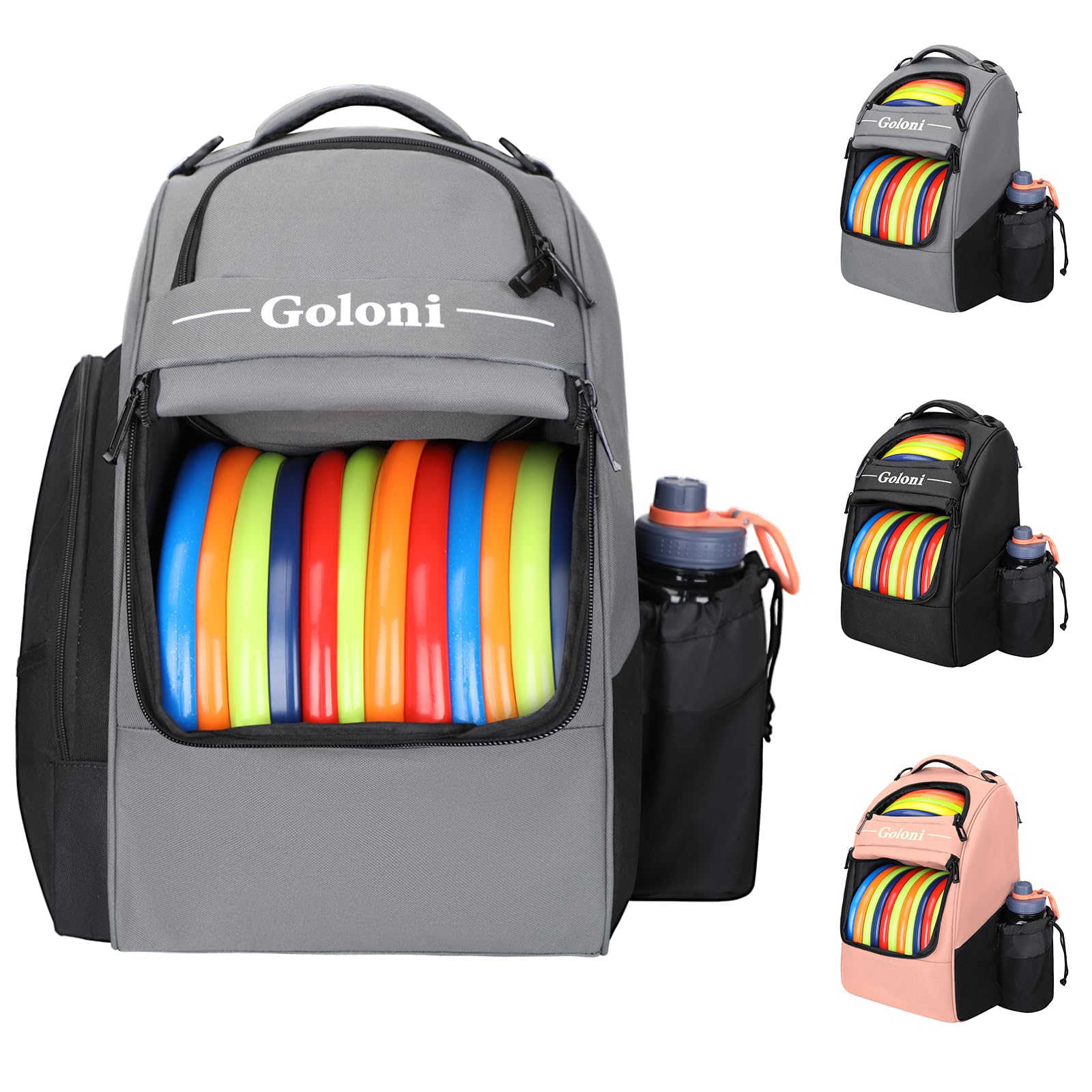 Disc Golf Bag Holds 23+ Discs,Durable Disc Golf Backpack with cooler compartment,Large Capacity Frisbee Bags