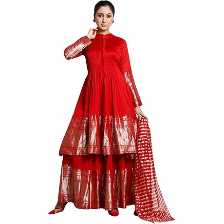 Indian Kurti and Palazzo Pant Set for Women in Maroon