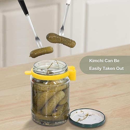 Miniatura 2 de Tenedor de encurtido compatible con la mayoría de los frascos de conserva, construido para durar, tenedor de acero inoxidable para una fácil