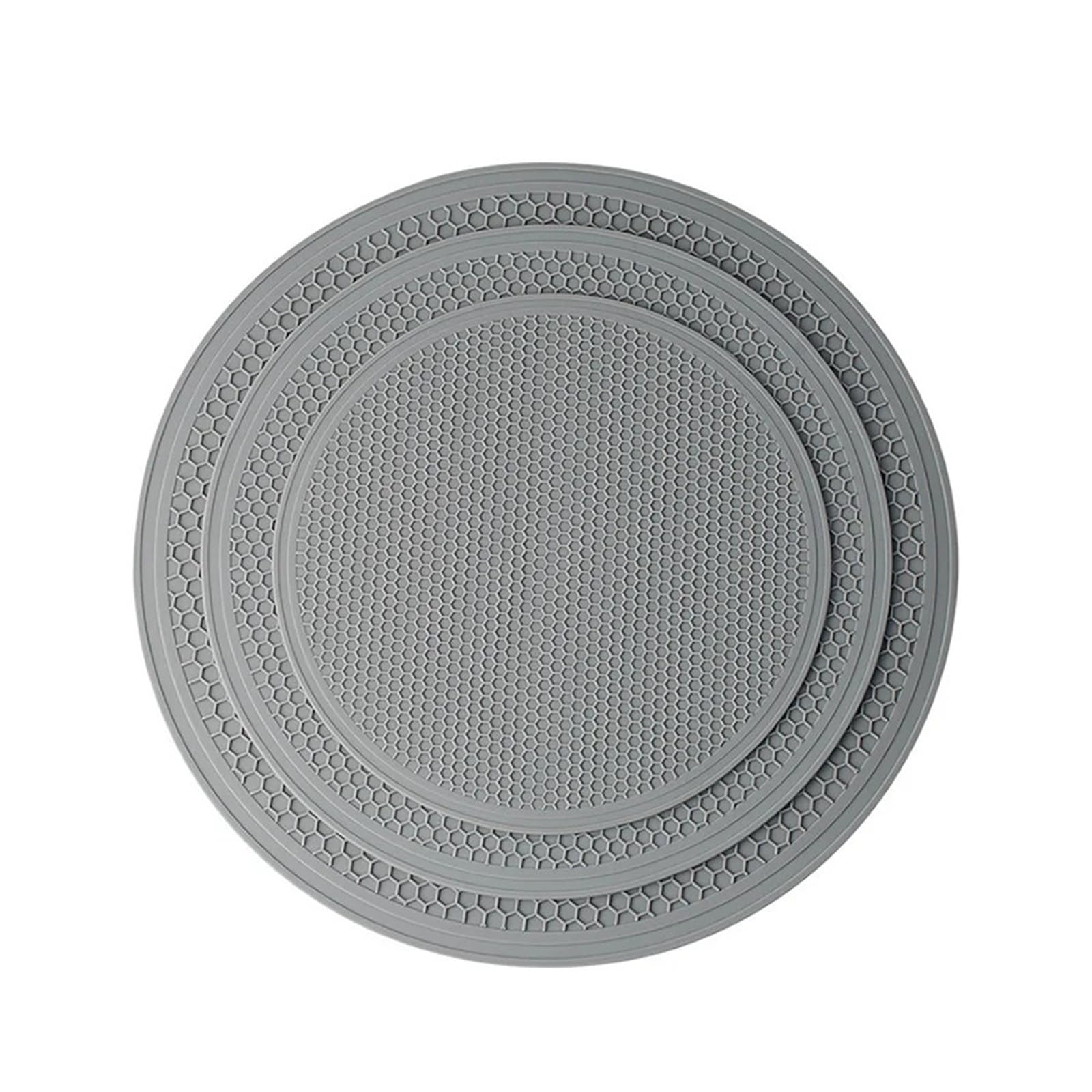 Silikon-Untersetzer, Tischunterlage, Silikon-hitzebeständige rutschfeste Topfuntersetzer, mehrfarbig, 3-teiliges Set(Black 3-piece Set)