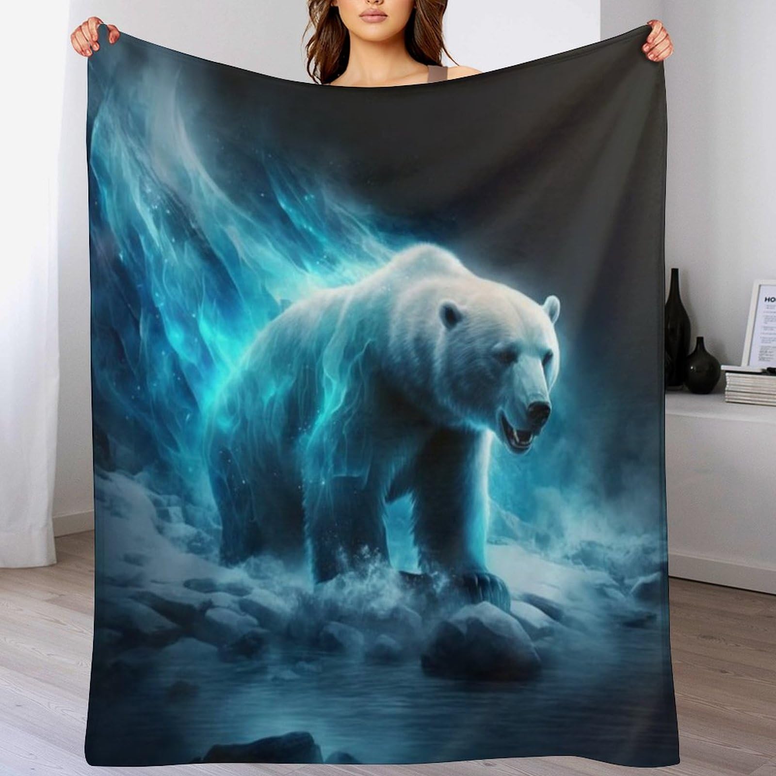 Manta de franela cálida para tardes de películas en el sofá de tu salón