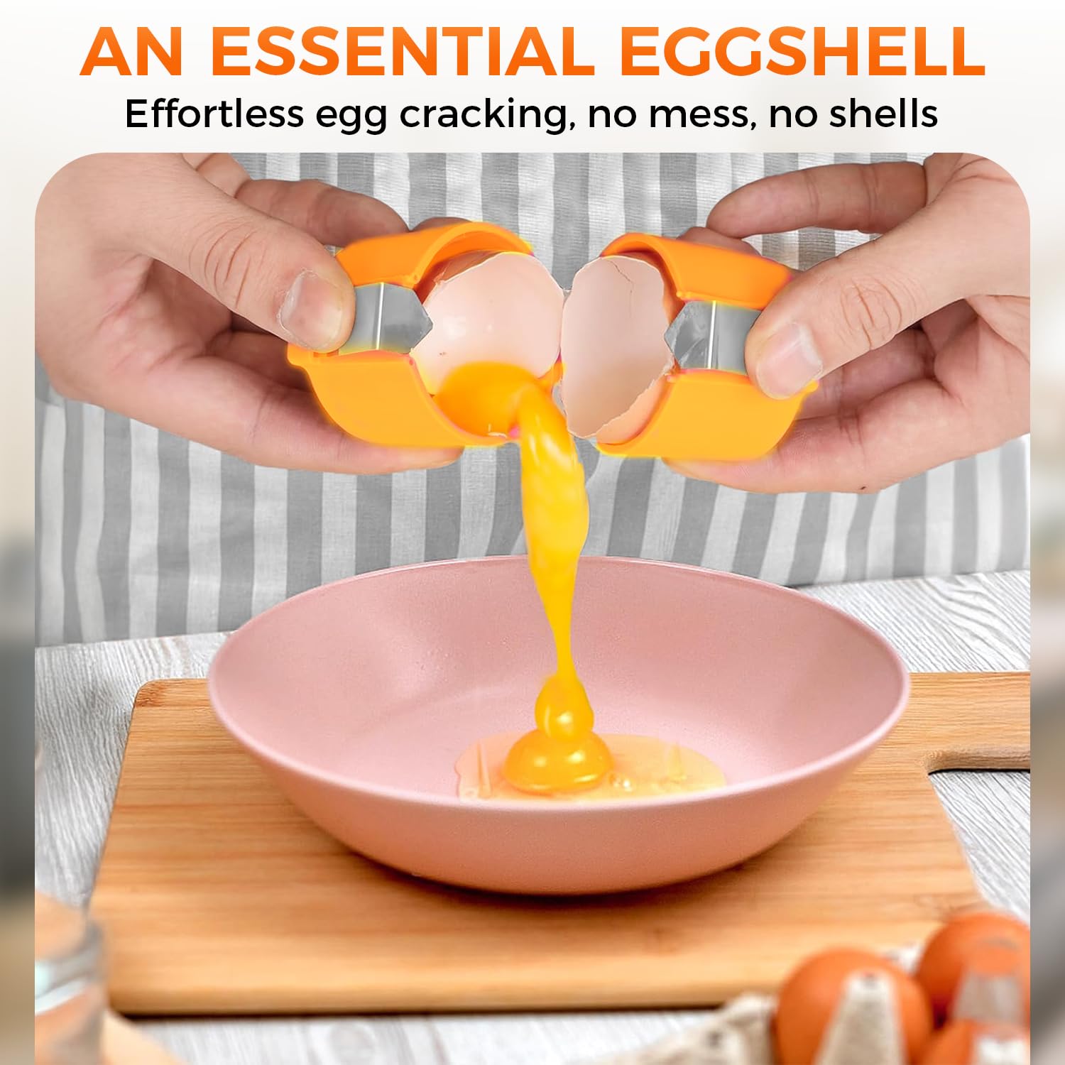 Egg Cracker Tool, Yellow - 1 Pc - Image 4