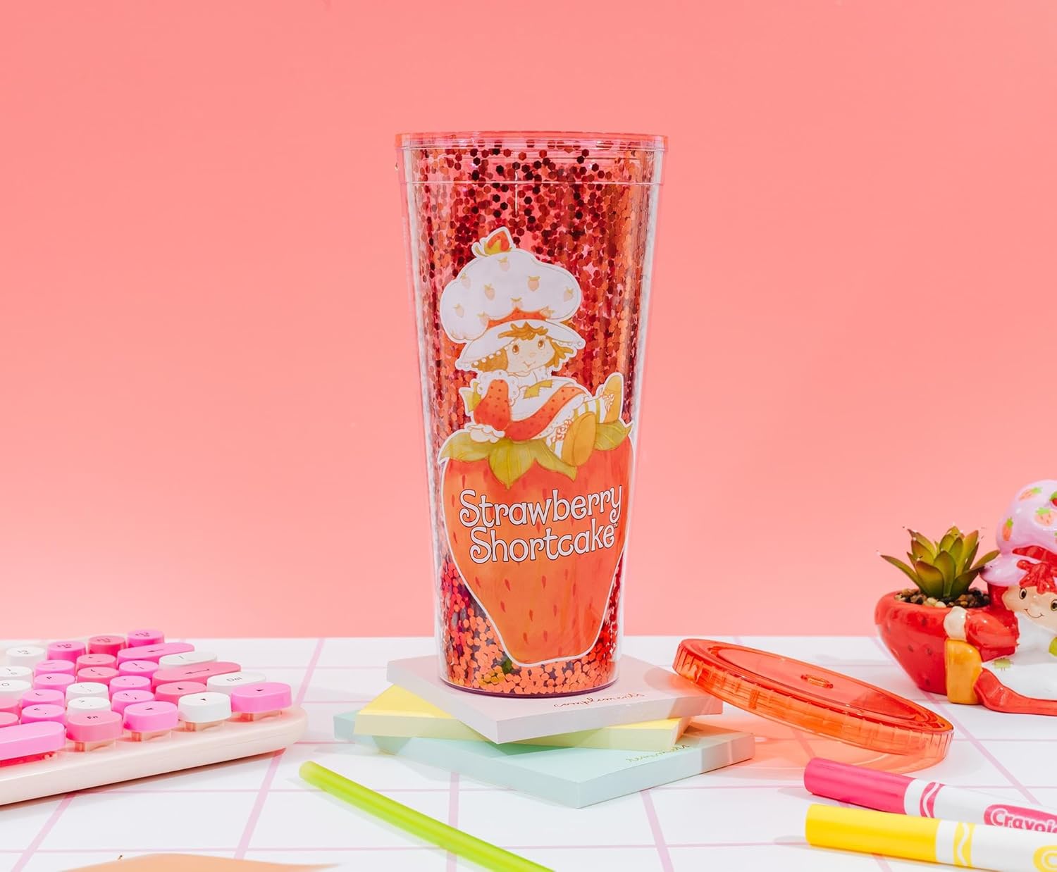 Silver Buffalo Strawberry Shortcake Confetti Cold Cup, 32 Ounces - Image 8