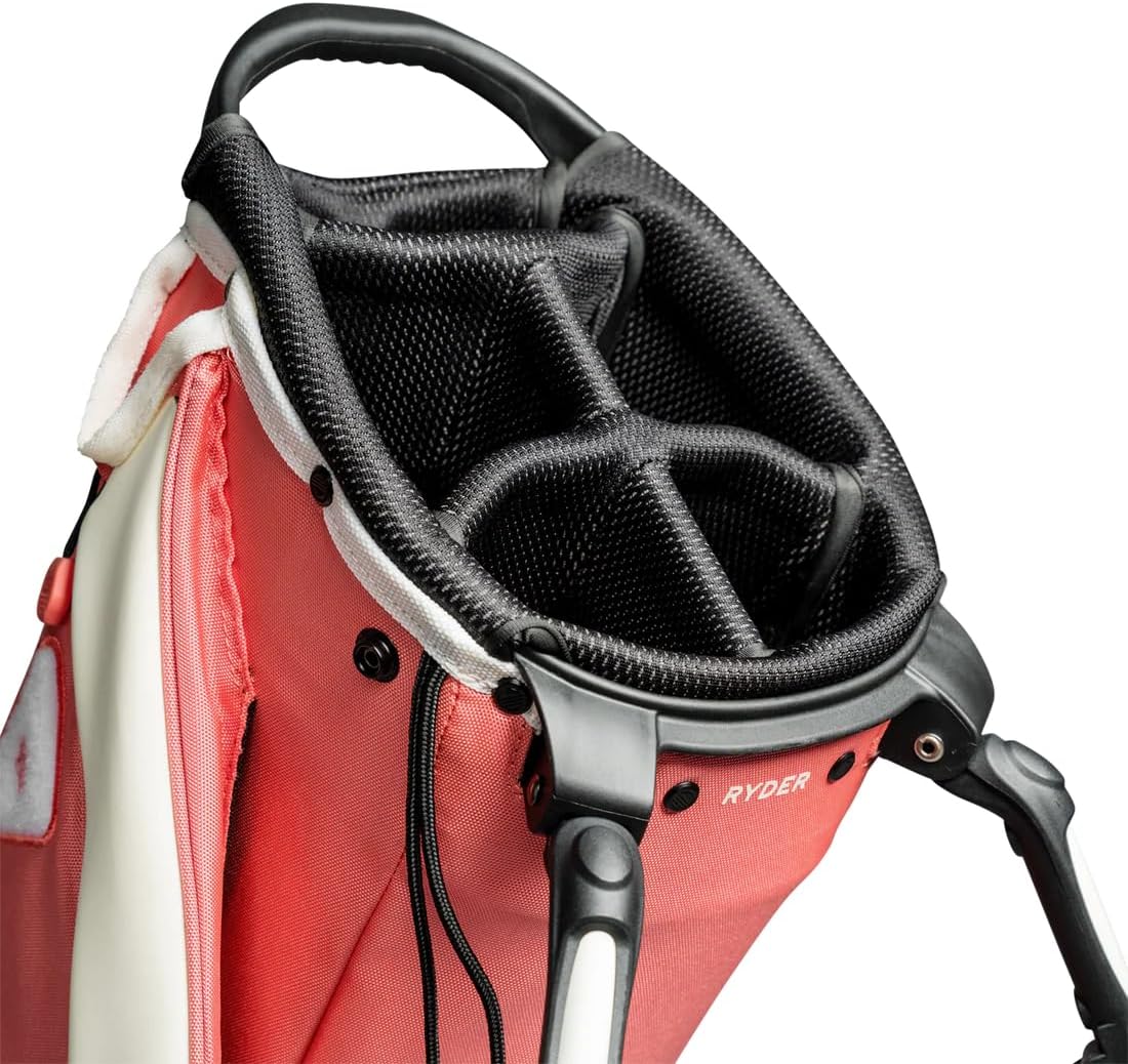 Sunday Golf Ryder Stand Bag – Lightweight 4.9 lb Full-Size 14-Club Golf Bag with 5-Way Divider, Frosty Insulated Pocket & Water-Resistant Zippers