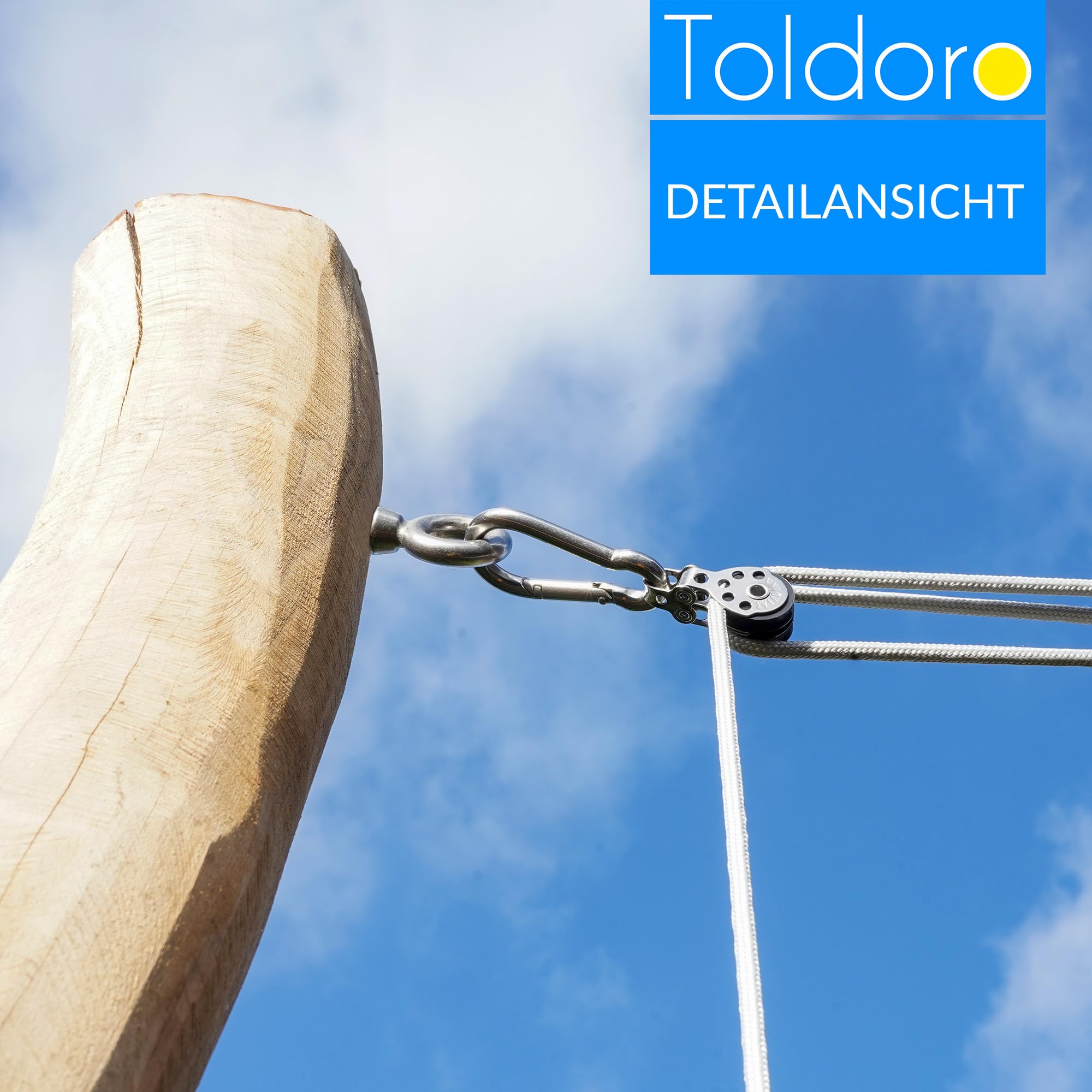 Toldoro 3m Sonnensegelmast hhenverstellbar aus Holz (Robinie) 110-140mm  / Sonnensegel Mast/Pfosten fr Sonnensegel inkl. Befestigungs-Set mit  3-Fach Hhenverstellung : Amazon.de: Garten