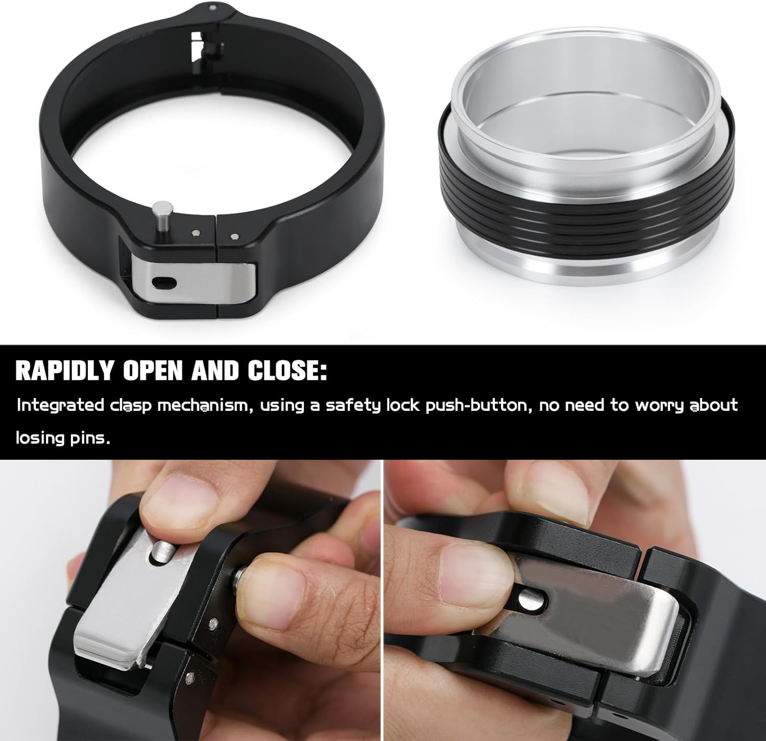 3.5 Inch Quick Release Pinless V Band Clamp with Flange Aluminum Intake Intercooler Pipe HD Clamp