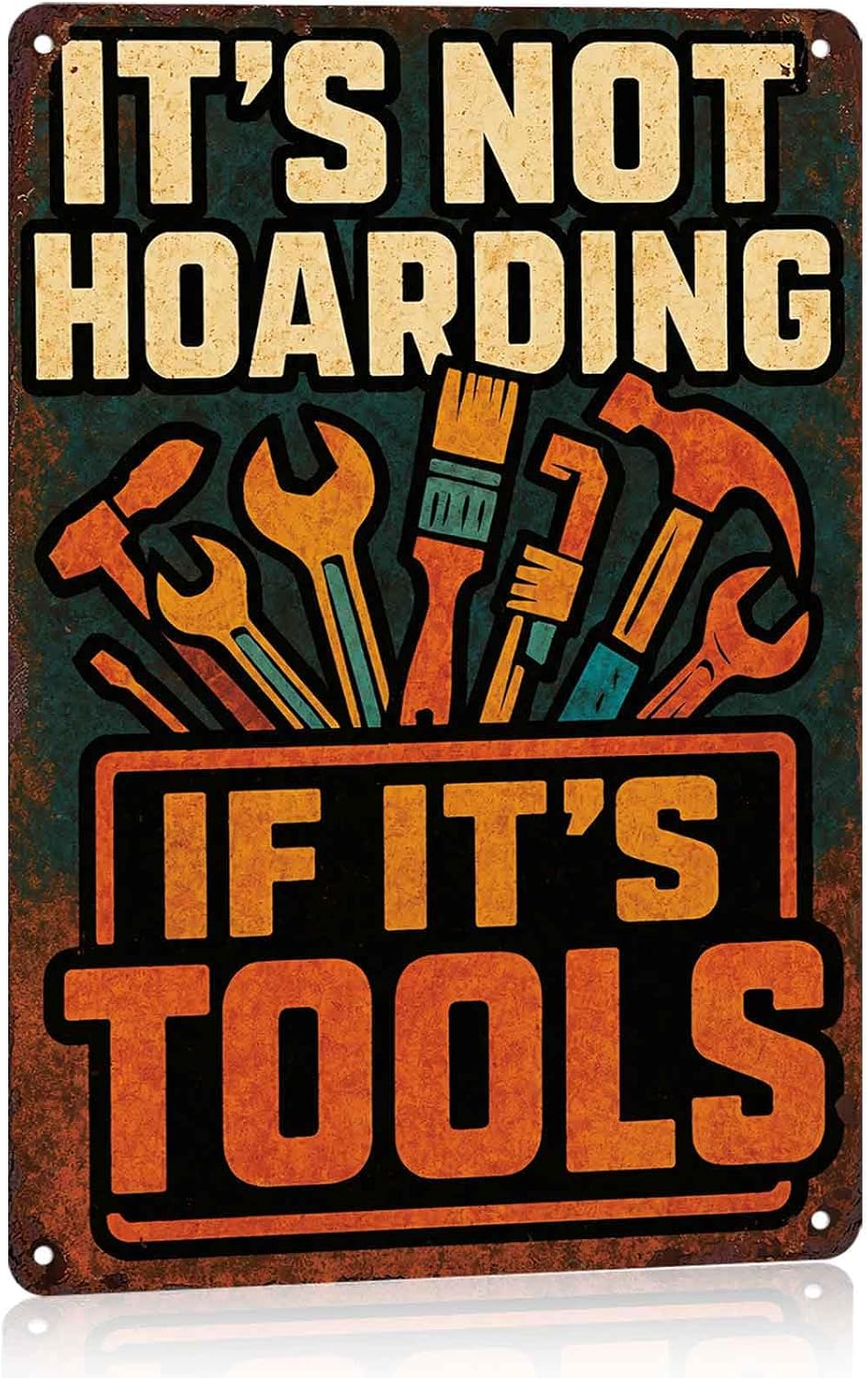 Vintage Tool Collection Metal Signs 8X12 In