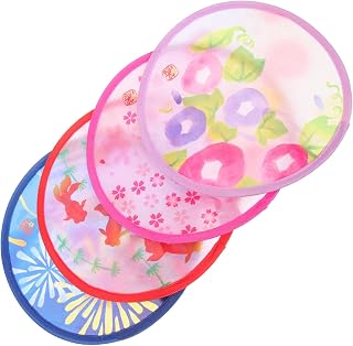 WATIIFUFU 4pcs Foldable Dance Fan Hand Held Fans for Wedding Mini Fan Vintage Fan Mini Hand Held Fan Folding