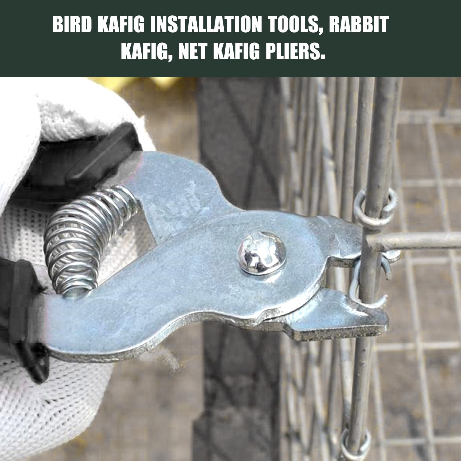 Pinze per Anelli di Maiale con 1200 Anelli Zincati Hog Ring Pliers kit Pinza per Recinzione Anelli di Maiale Zincati Pinza per Anelli di Maiale per Installazione di Recinzioni Gabbie Uccelli a Rete
