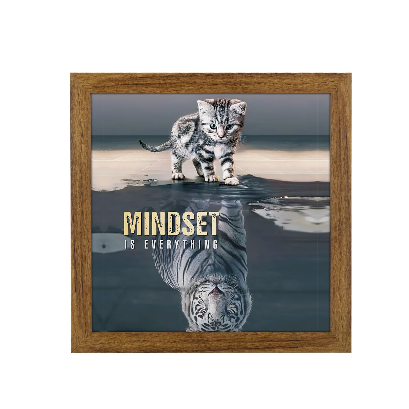 11x11 Frame Rustic Brown, Distressed 11x11 Picture Frame, Art Pic Hanging Poster Frame, 11 by 11 Gallery Family Concert Portrait Wall Photo Frame