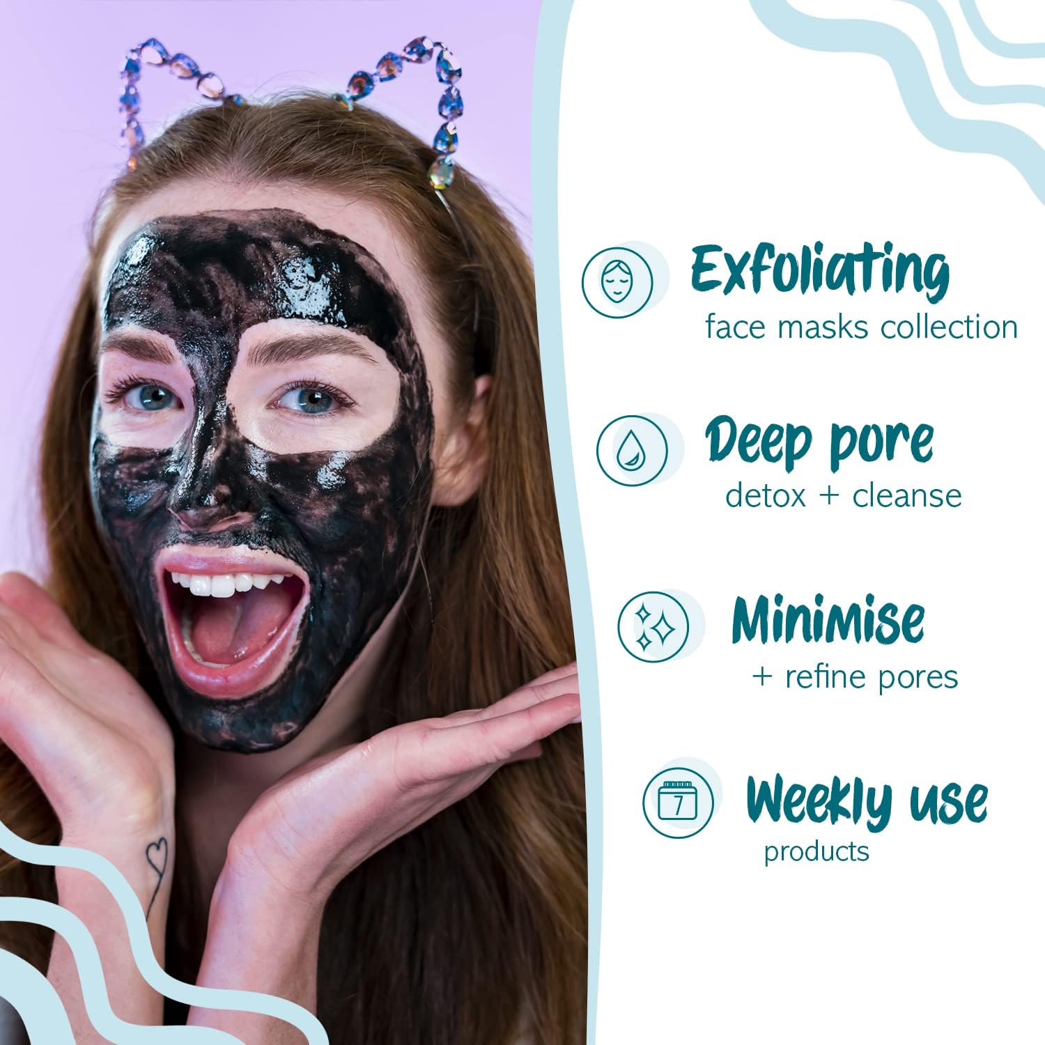 7th Heaven ‘Exfoliating Essentials’ Skincare Face Mask Bundle with 4