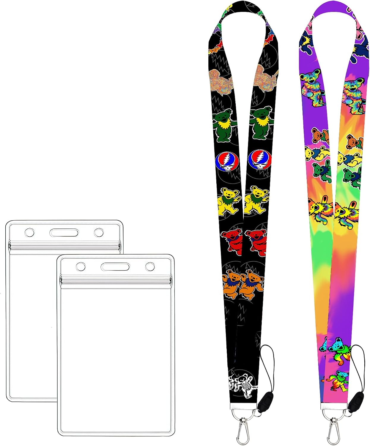 GTOTd Cute Cartoon Bears Lanyard with Id Holder（2 Pack）for Keys String Wallet.Gifts Cute Merch Party Supplies for Girls Teens