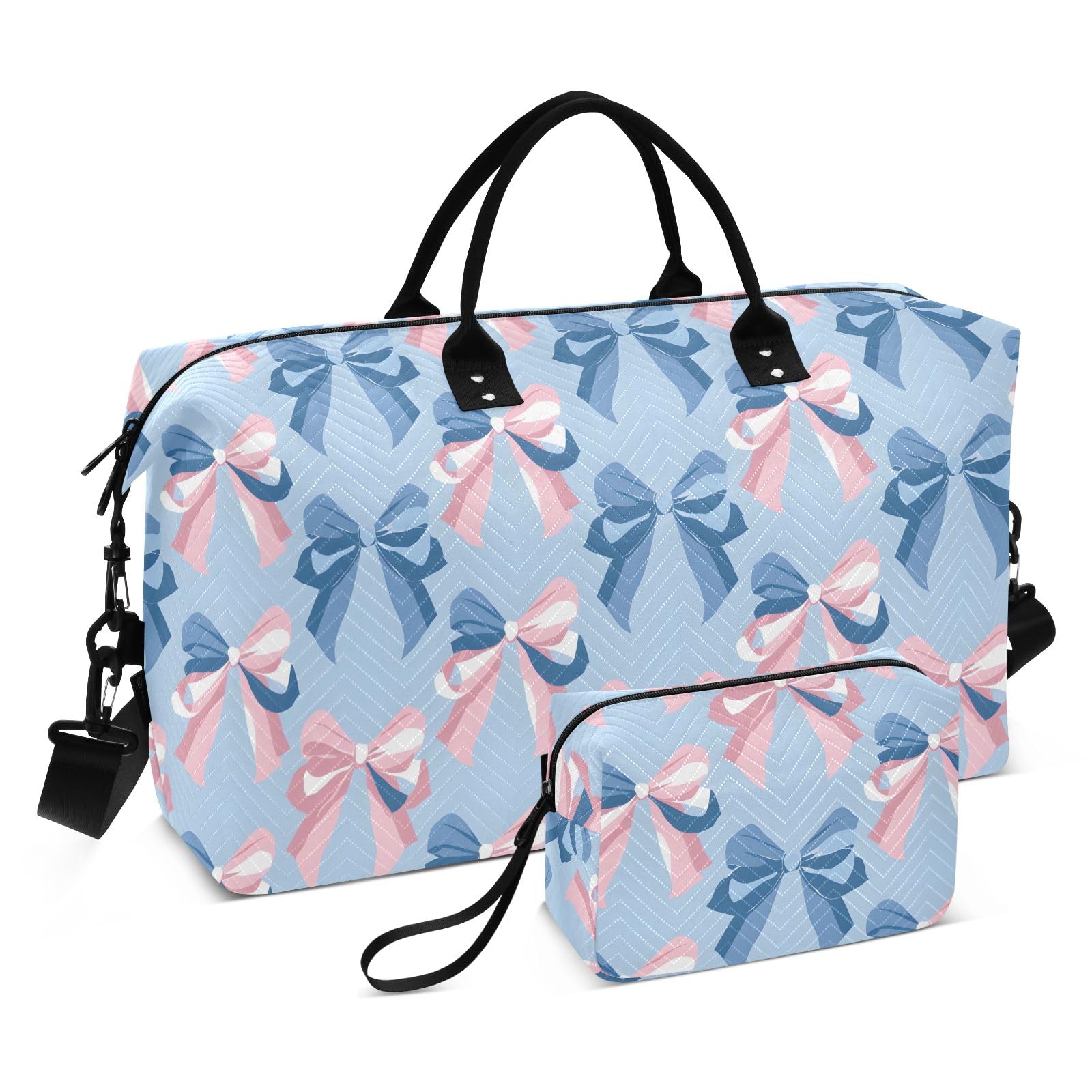 Weekender Bags Travel Duffel Gym Bag Carry on Overnight Tote Bag with Toiletry Bag for Airplane Travel Trip