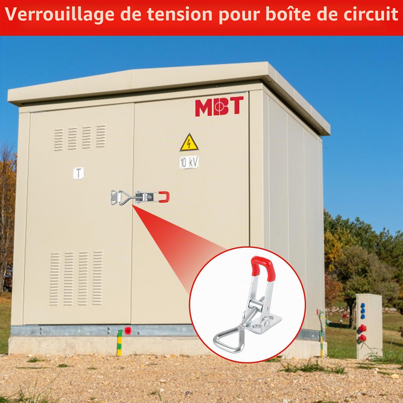 WOPPLXY 20 Pièces Bascule Pince de Force de Préhension 150kg/330lbs, Bascule Pince Réglable de GH-4001, Loquet à Bascule en Acier au Carbone pour Caisses, Tiroir, Armoire, Porte Fenêtre