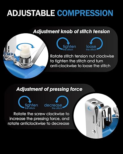 Miniatura 6 de Máquina de coser ajustable del bolso de la velocidad 6.4Lbs Telas tejidas y no tejidas automáticas, bolso de cuero más cerca