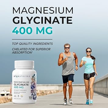 Magnesium Glycinate 400mg - 120 Veggie Capsules Chelated for Superior Absorption | No Harmful Additives | Non-GMO, NO Gluten and Dairy, Gentle on Stomach 3pk