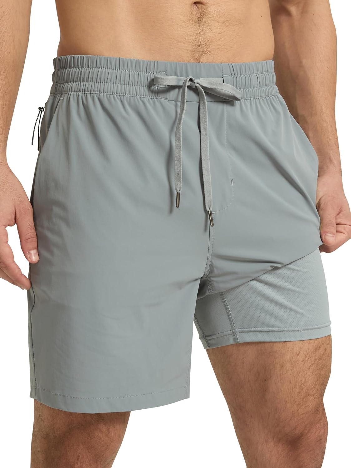 Arcweg Mens Swim Trunks 7 inch Quick Dry Bathing Suits Casual Swimwear for Men with Mesh Liner & Zipper Pocket