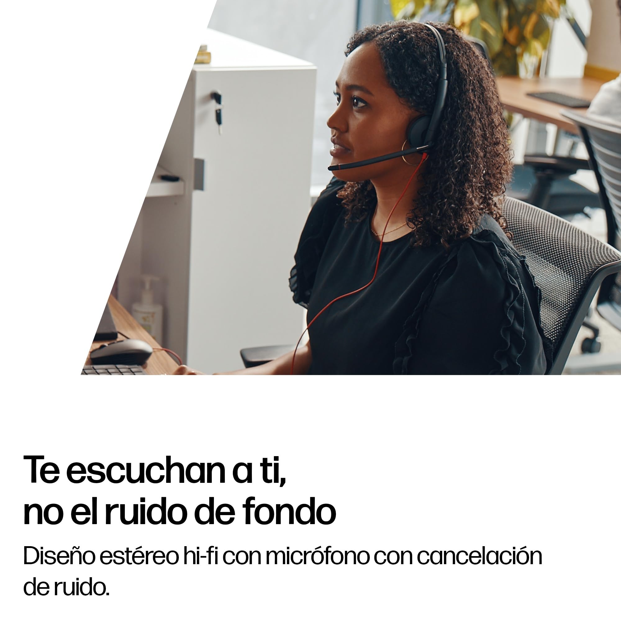 Auricular Poly Blackwire 3220 con cable - Micrófono con cancelación de ruido - Diseño estéreo - Conexión a PC/Mac mediante USB-C o USB-A - Funciona con Teams y Zoom