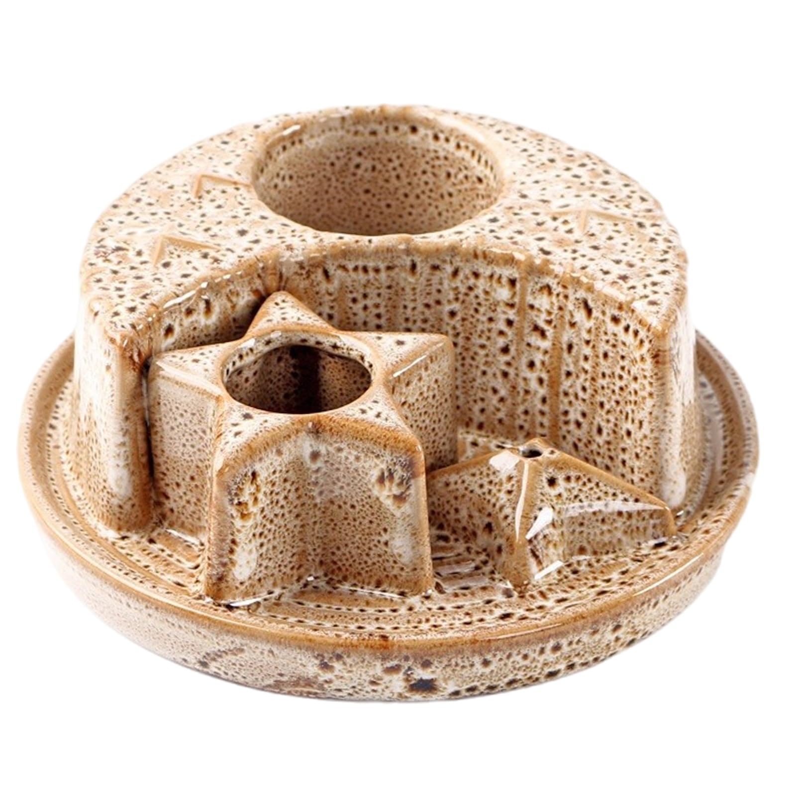 Qsvbeeqj Spotted White Moon And Star Ceramics Incenses Burners For Sages And Incenses Stick Holders Ashes Catchers For Meditations Space