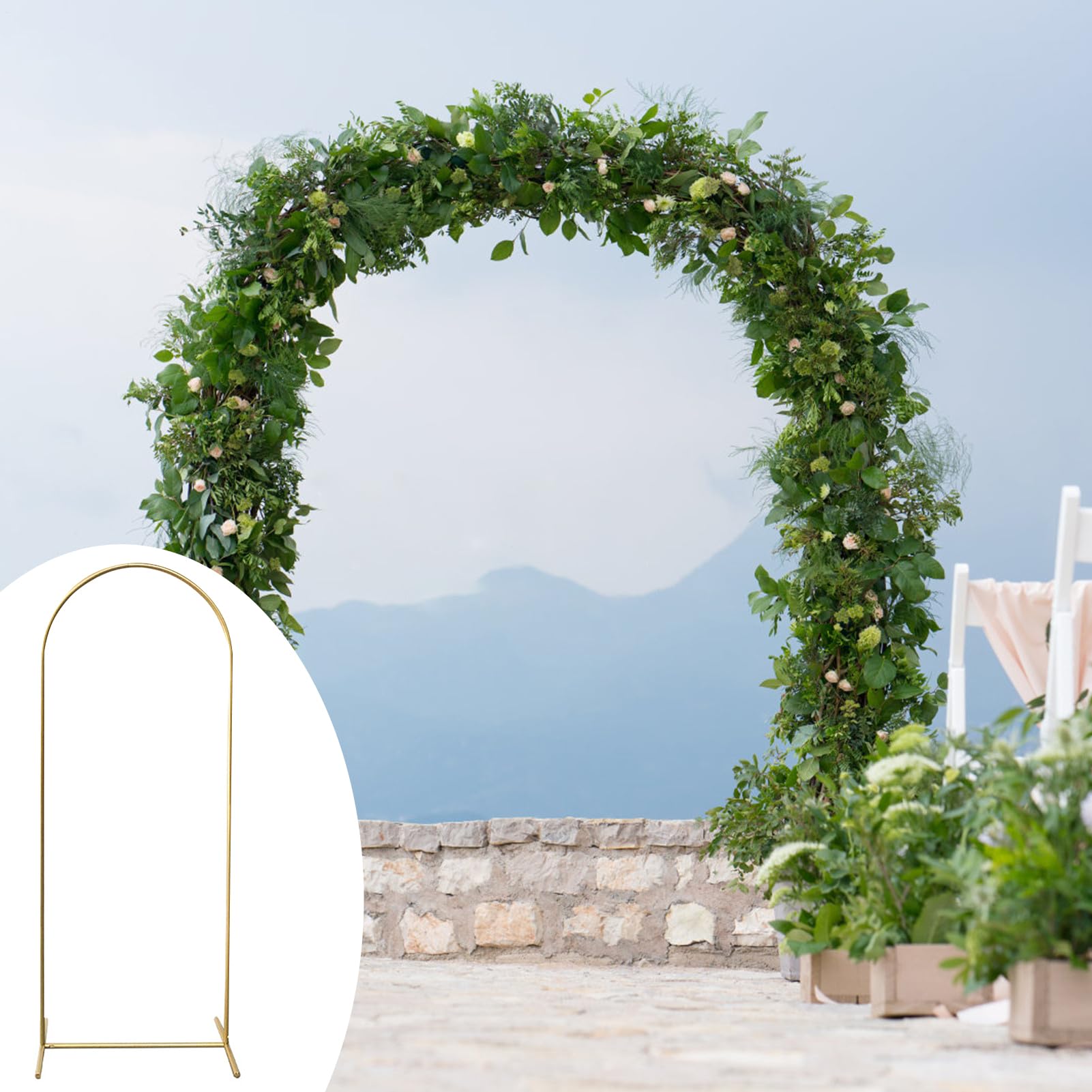 Marco de fondo – decorativo, soporte de fotos | Estructura independiente resistente para celebraciones interiores y exteriores perfectas para crear lugares de fotografía elegantes