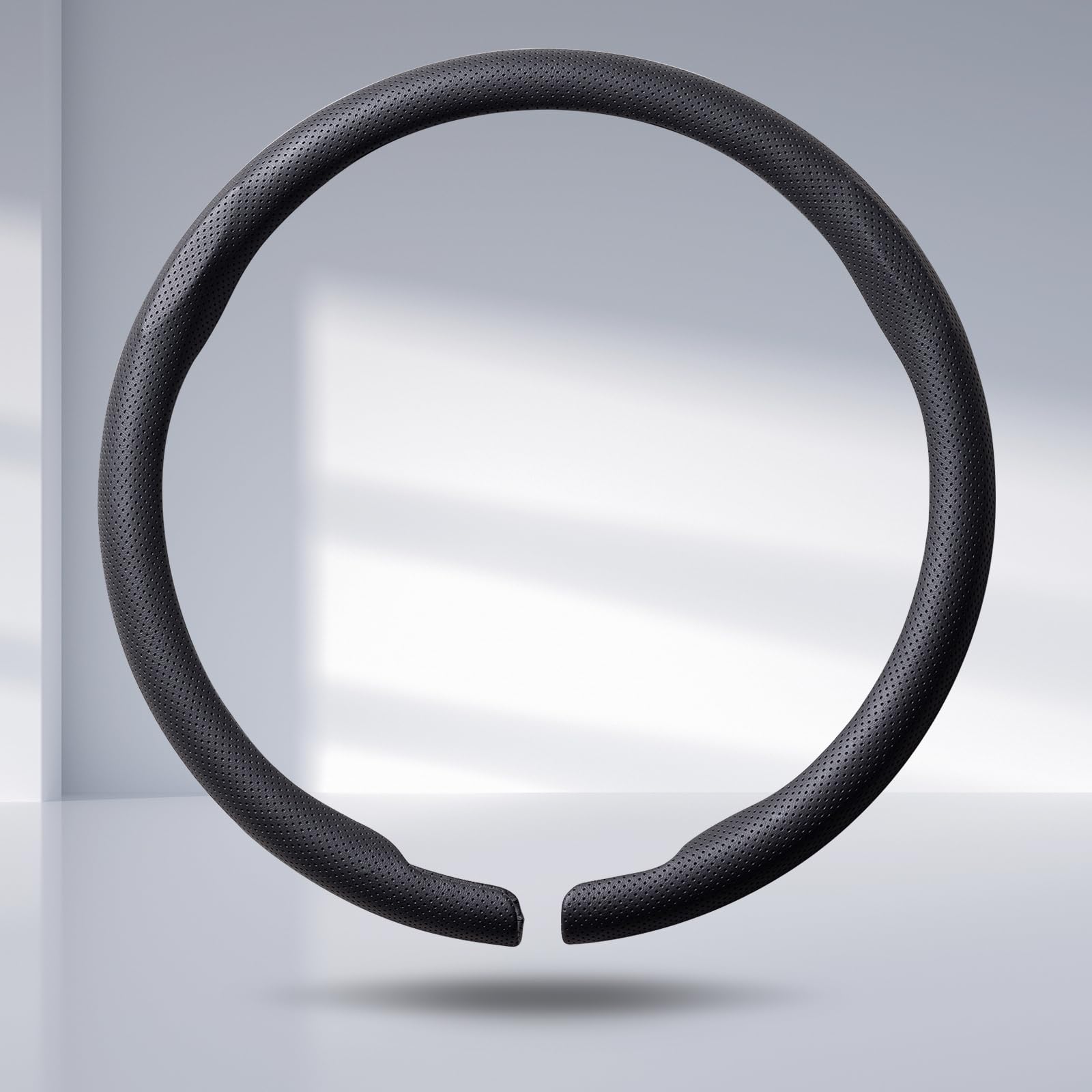 Photo 1 of Steering Wheel Cover Thin Car Steering Wheel Accessories Universal Snap On Protector, Black
