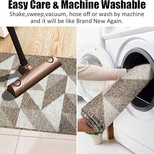 Vista 116 de Tapete para interiores de 32 x 48 pulgadas, tapete absorbente para puerta delantera y trasera, parte trasera de goma, antideslizante, atrapador