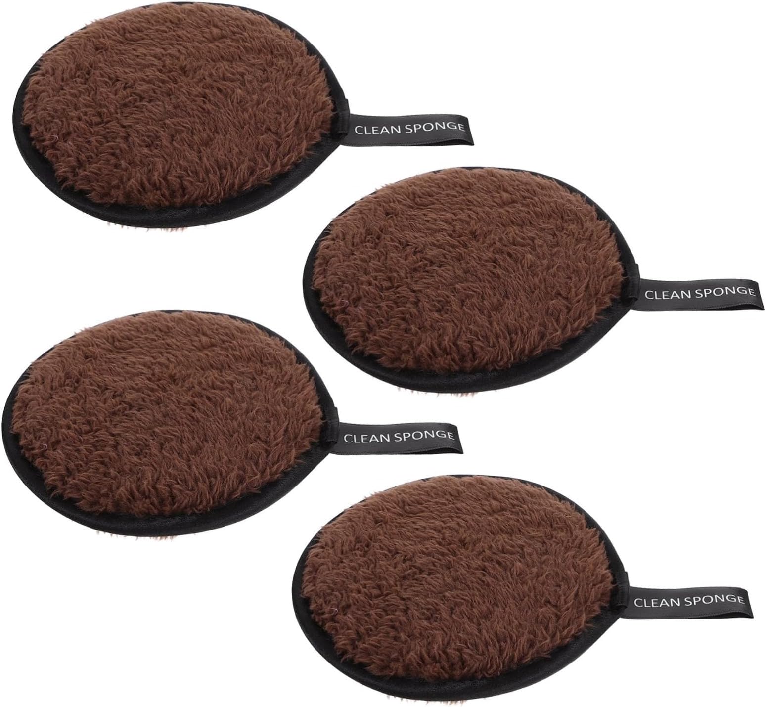 Washable Makeup Remover Puff, Powder Sponge Face Wash Pad, Reusable for Makeup Removal, Fluffy Material for Women, Daily Use, 4 Pieces