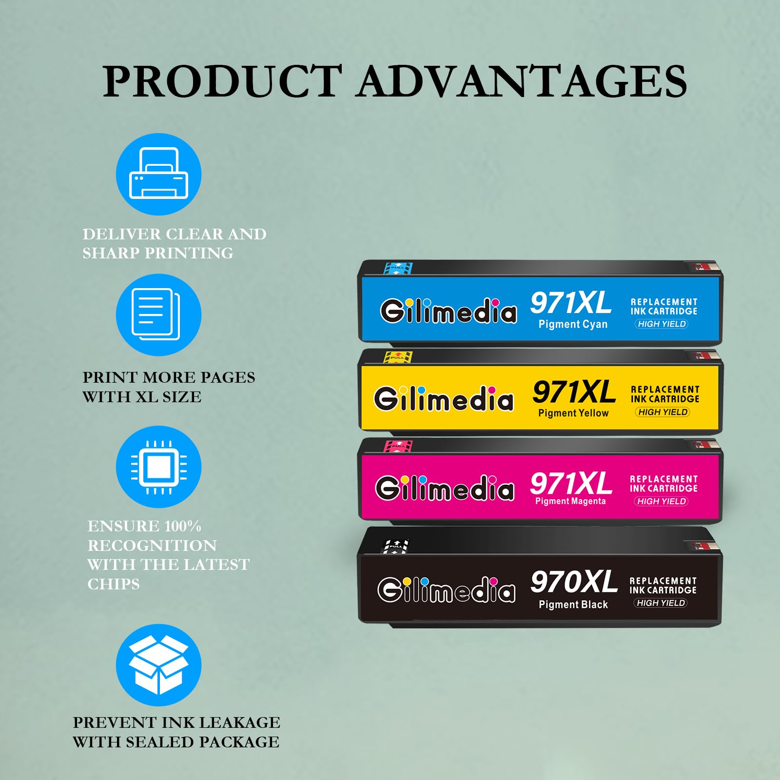 Amazon.com: 971XL 970XL Ink Cartridges High Yield