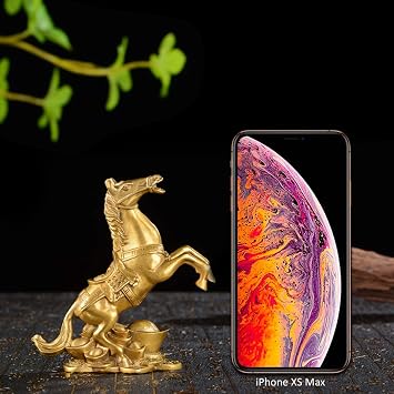 Chinese Fengshui Handmade Brass Rich Horse Statues Home Decor Gift
