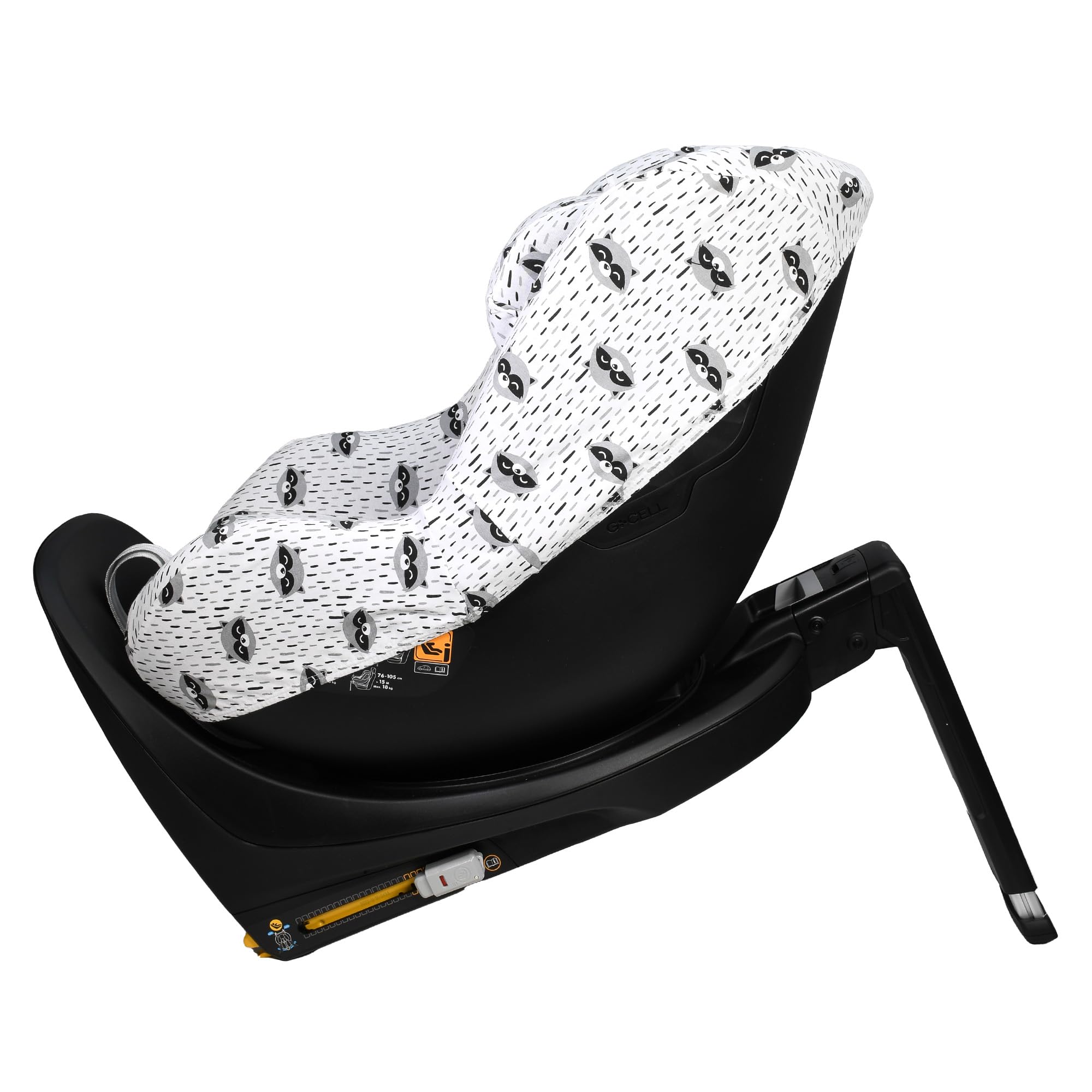 JYOKO KIDS Rivestimento per seggiolino auto in cotone compatibile con Maxi Cosi (Maxi Cosi Mica Eco I-Size, Raccoon)