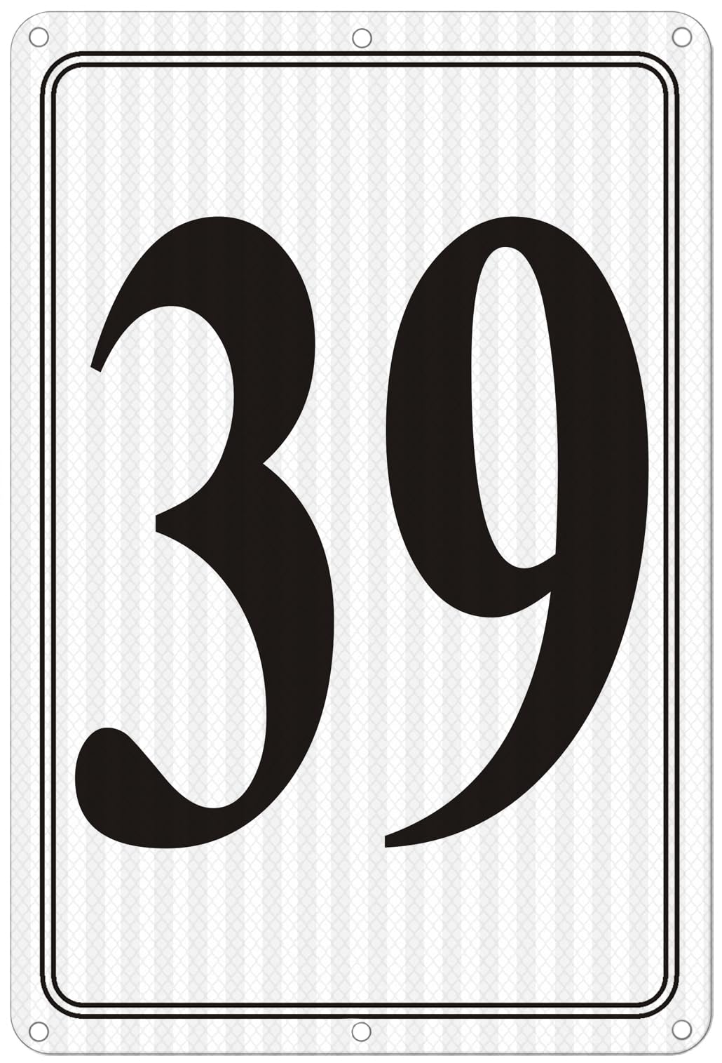 i-CowFun Premium Reflective Metal Number Signs 39 - Aluminum 12" X 8" Parking Spot Numbered Signs Outdoor, Large, Floor, Dock, Court, Aisle, Field, No Fade, Weather-Resistant — image 1
