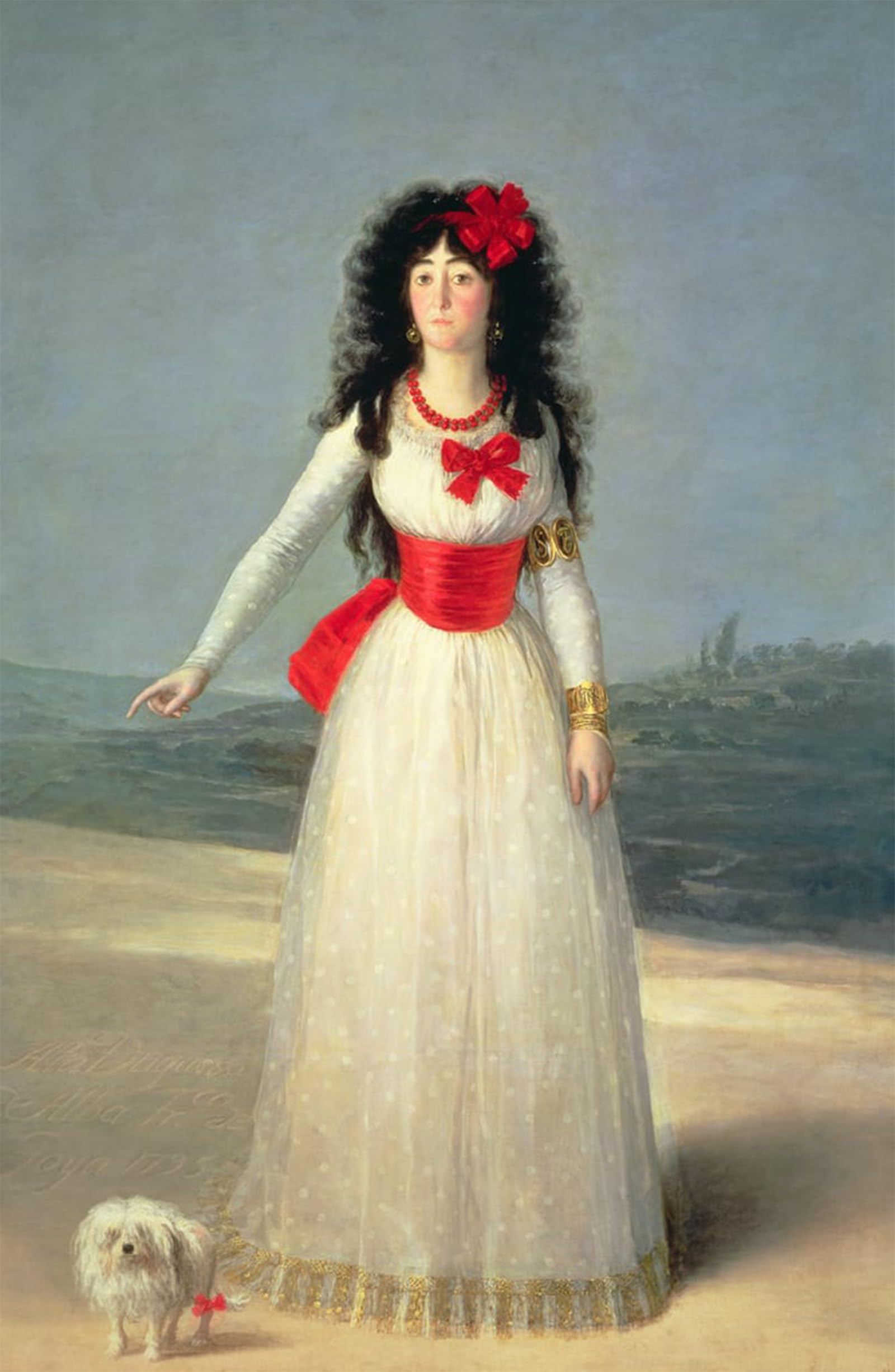HRJUBWREE Retro Picture Art Painting Wall Poster the Duchess of Alba by Francisco De Goya Vintage Art Print for Office Decor 60x90cm