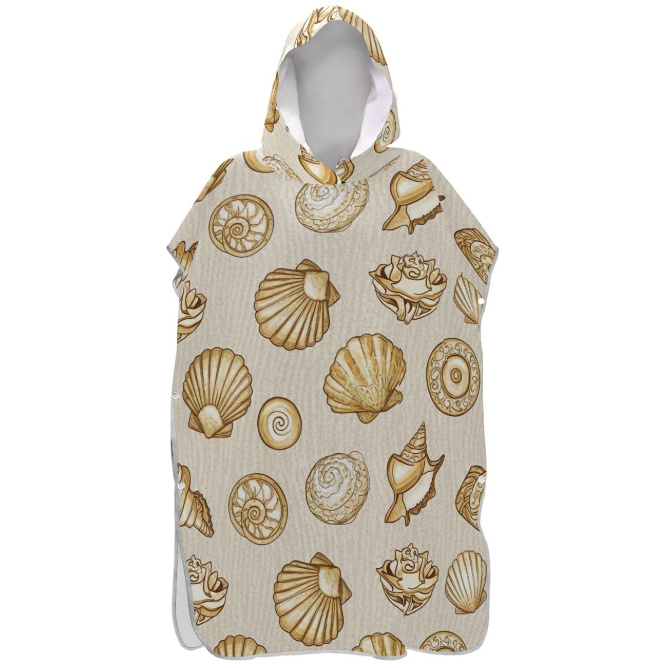 Poncho de surf absorbant beige avec serviette de bain adulte