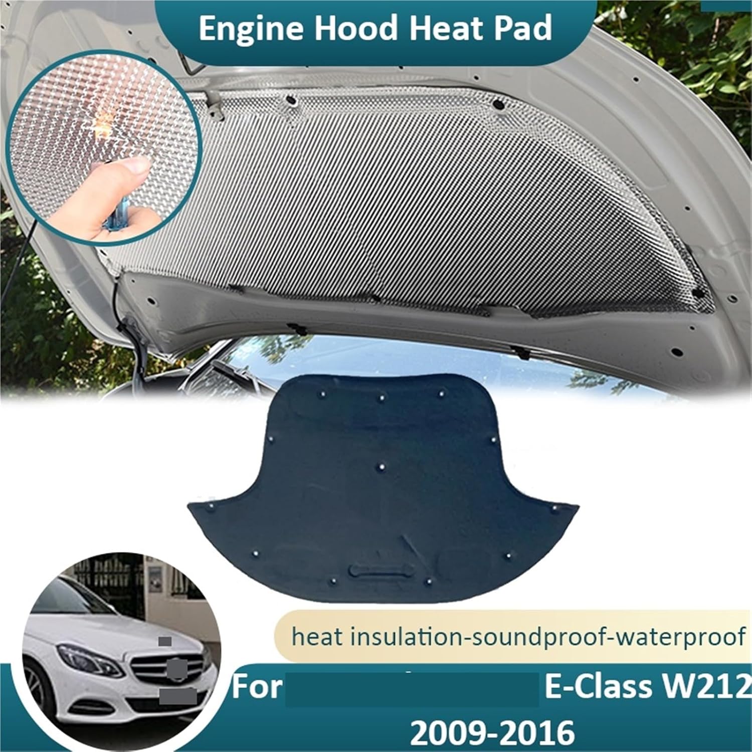 Front Hood Engine Compatible For Benz E Class W212 2009 2010 2011 2012 2013 2014 2015 2016 Insulation Soundproof Mat Accessorie