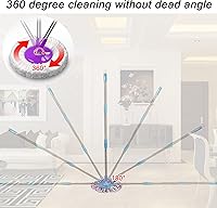 Vista 5 de Repuesto de mango de poste de trapeador giratorio, mango de repuesto telescópico giratorio de 360 grados, accesorios de herramienta de limpieza