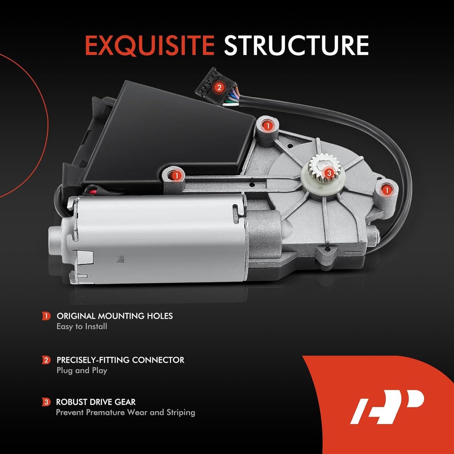 A-Premium Sunroof Moon Roof Motor Compatible with Volkswagen Jetta 2002-2004, Passat 2002-2003, with 6 Pins